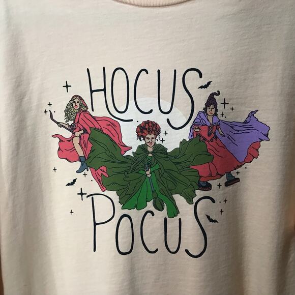 Elisabeth + Faith 100% Organic Preshrunk Cotton Hocus Pocus Peach Sweatshirt XL - Picture 2 of 5
